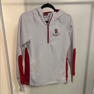 Badgers White and Red Hoodie